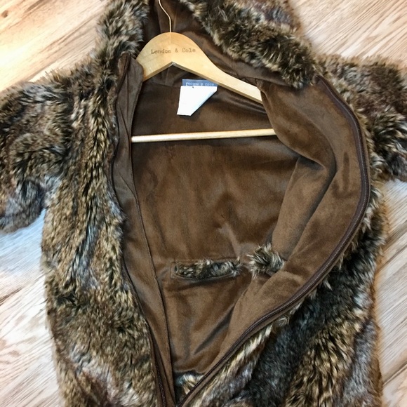 London & Cole Pompom Faux Fur Bunting Suit - Picture 3 of 3